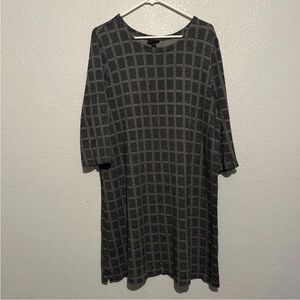 J. Jill Wearever Collection Jersey Shift Dress Women X LARGE Stretch Geometric